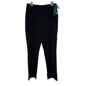 Lauren Ralph Lauren Black Wool VTG Straight Leg Dress Womens Pants Size 10 NEW